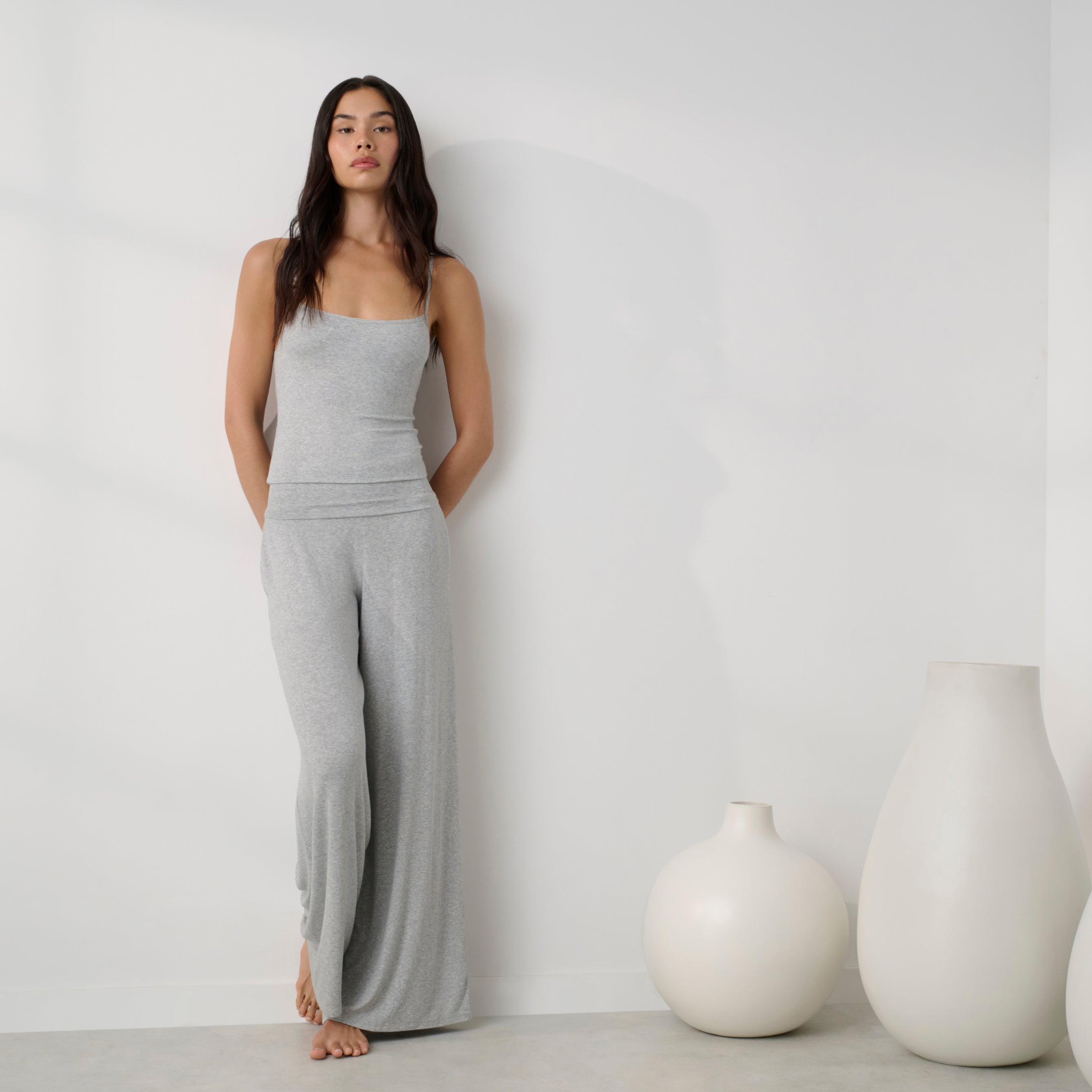 Lunya Pajamas - Soft Modal Rib Cami #Napping Dove Heather