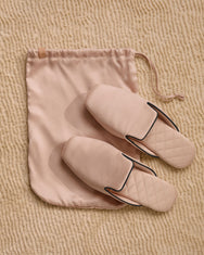 Lunya Accessories The Silk Slipper - #Delicate Pink/Immersed Black