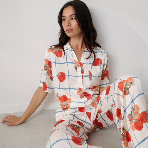 Washable Silk High Rise Pant Set