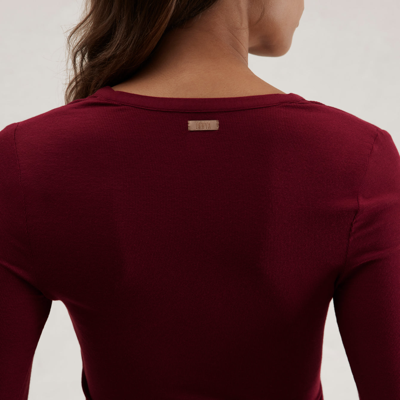 Lunya Pajamas Soft Modal Rib V-Neck Henley - #Calliope Wine