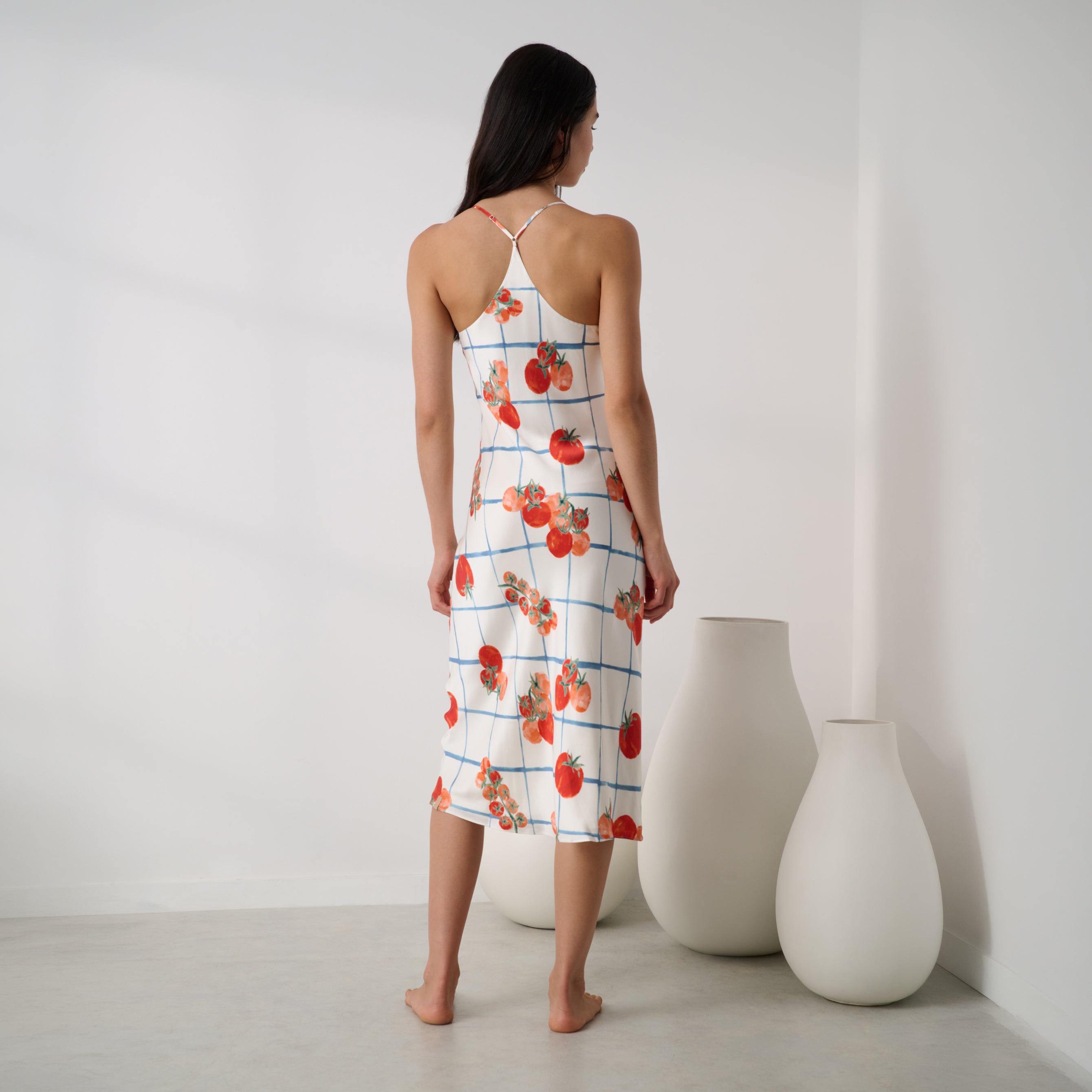 Lunya Nightgown - Washable Silk Bias Midi Slip Dress #Summer Harvest