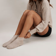 Lunya Accessories Cottonsilk™ Slipper Sock - #Oat Marl