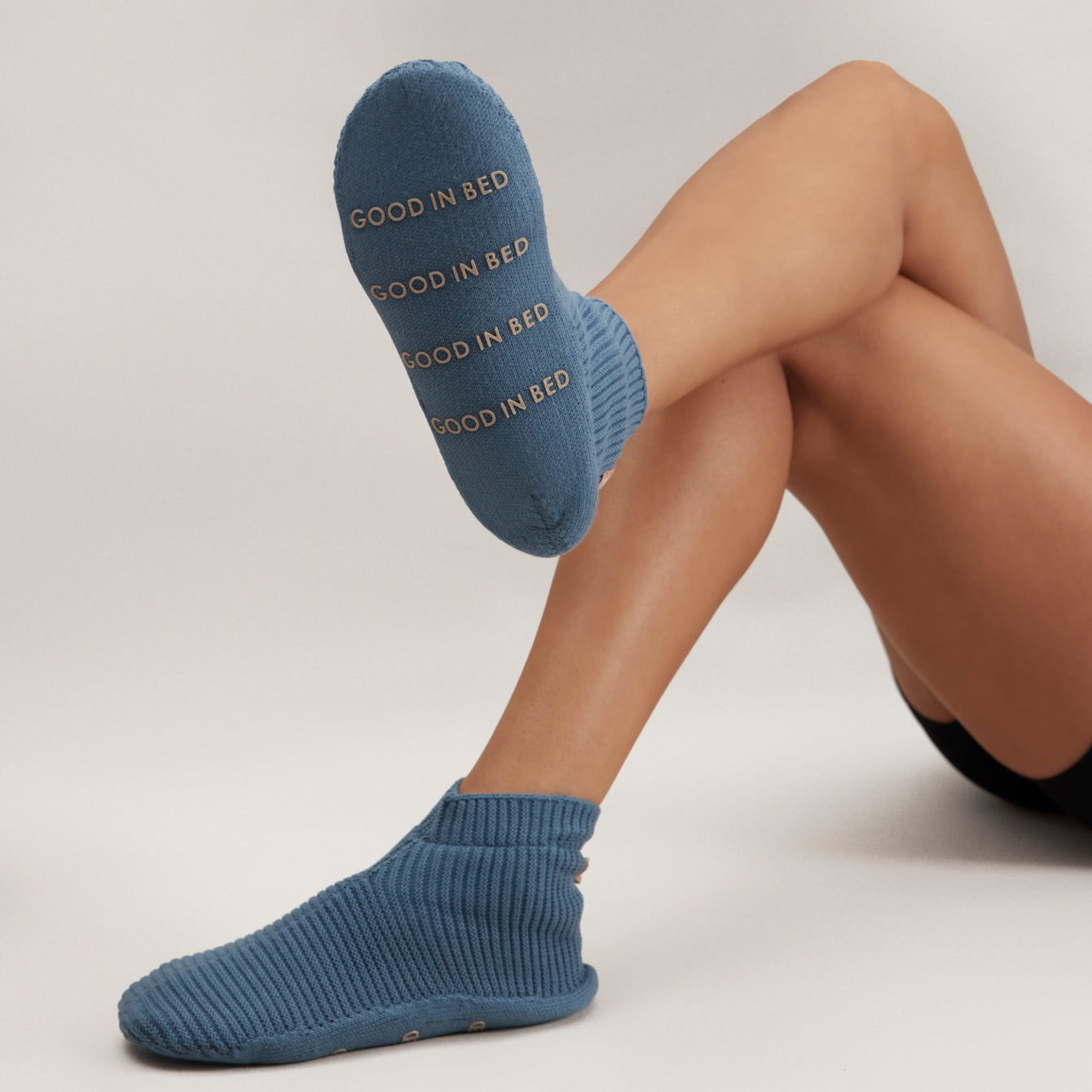 Lunya Accessories Cottonsilk™ Slipper Sock - #Twilight Blue