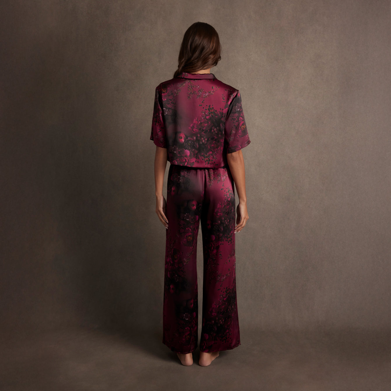 Lunya Pajamas Lunya x Rosandich Washable Silk High Rise Pant Set - #Rouge Reverie