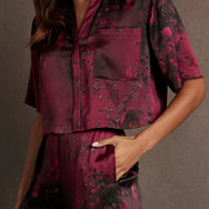 Lunya Pajamas Lunya x Rosandich Washable Silk High Rise Pant Set - #Rouge Reverie