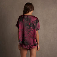 Lunya Pajamas Lunya x Rosandich Washable Silk Tee Short Set - #Rouge Reverie