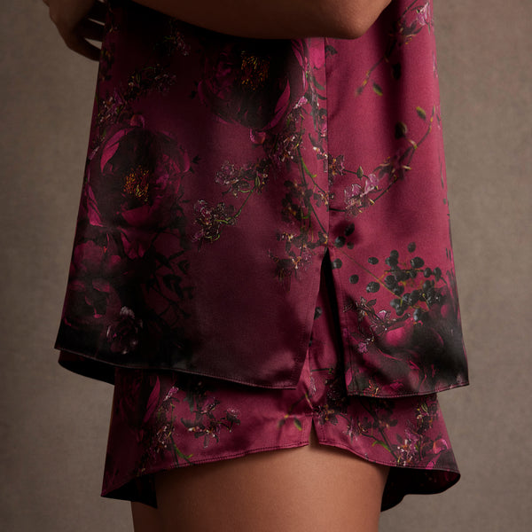 Washable Silk Tee Short Set