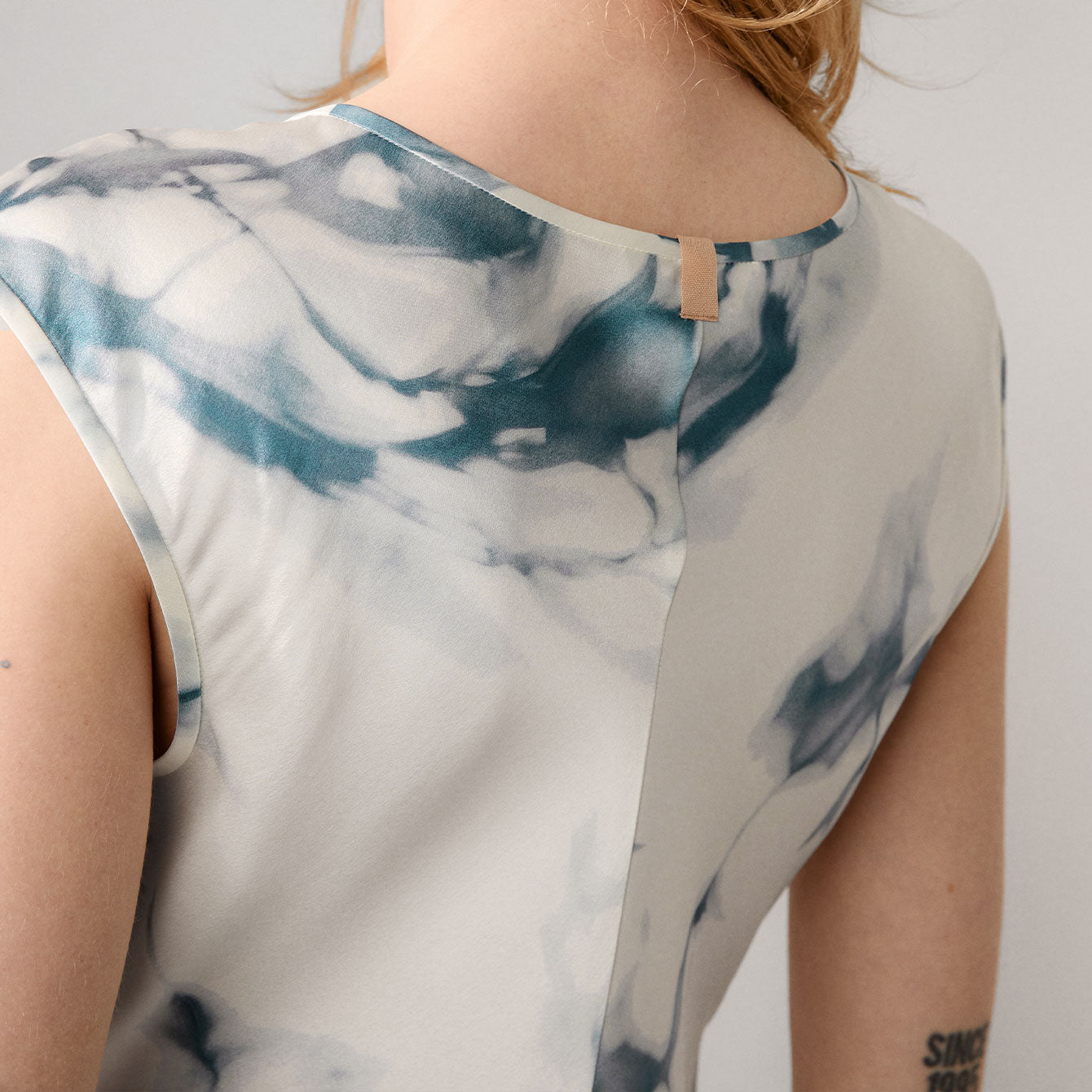 Lunya X Grace Dines Washable Silk Cap Sleeve Mini Dress - #Whispered Bloom