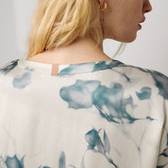 Lunya X Grace Dines Washable Silk Tee Short Set - #Whispered Bloom