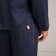Lunya Men's Washable Silk Button Up Set- #Deep Blue