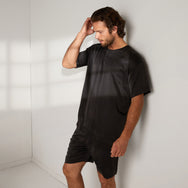 Lunya Men's Washable Silk Short Set- #Immersed Black