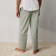 Lunya Pajamas Men's Airy Cotton Straight Leg Pant - #Overstory Stripe
