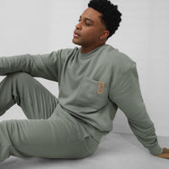 Men's Silksweats Reversible Pocket Sweatshirt - #Shaded Olive