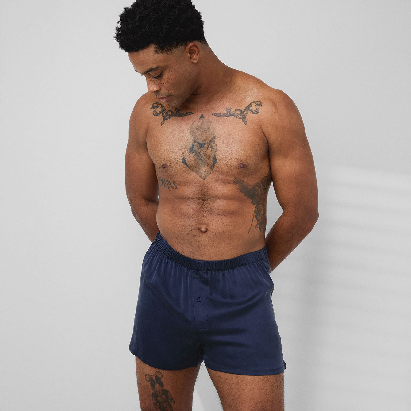 Lunya Men's Washable Silk Boxer- #Deep Blue