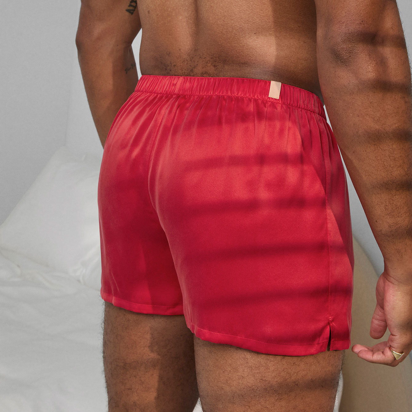 Lunya Men's Washable Silk Boxers - #Carmine Red