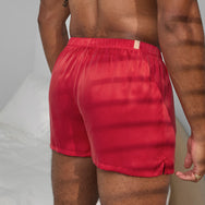 Lunya Men's Washable Silk Boxers - #Carmine Red