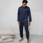 Lunya Men's Washable Silk Button Up Set- #Deep Blue