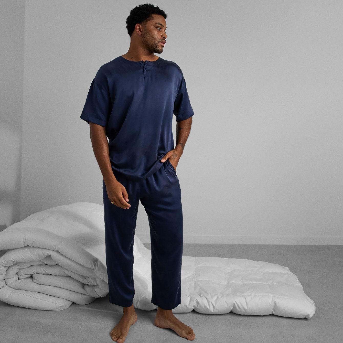 Ensemble en soie lavable pour homme