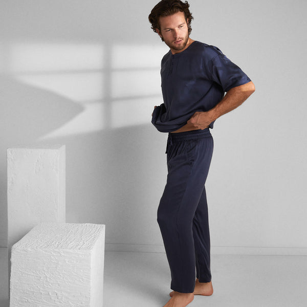 Washable silk pajamas mens sale