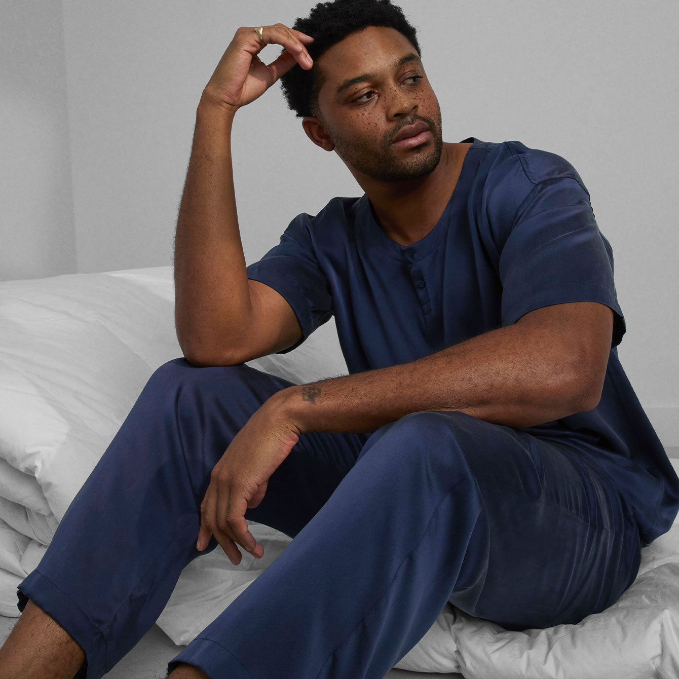 Ensemble en soie lavable pour homme