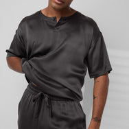 Lunya Men's Washable Silk Set- #Meditative Grey