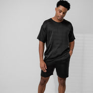 Lunya Men's Washable Silk Short Set- #Immersed Black