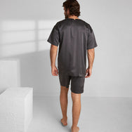 Lunya Men's Washable Silk Short Set- #Meditative Grey