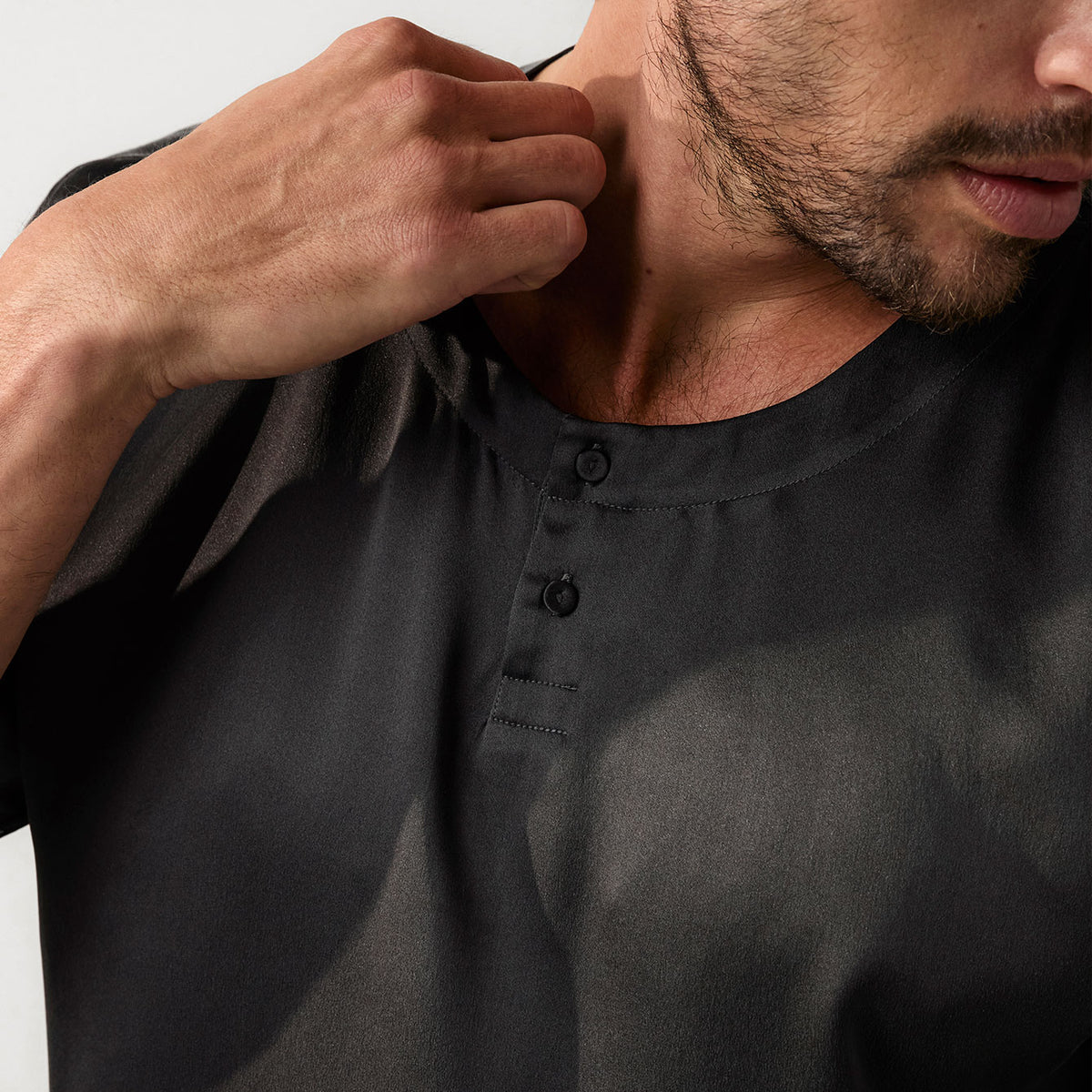 Lunya Men's Washable Silk Short Set- #Meditative Grey
