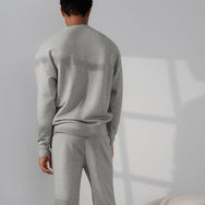 Lunya Loungewear Men's Silksweats™ Midweight Reversible Pocket Sweatshirt - #Napping Dove Heather