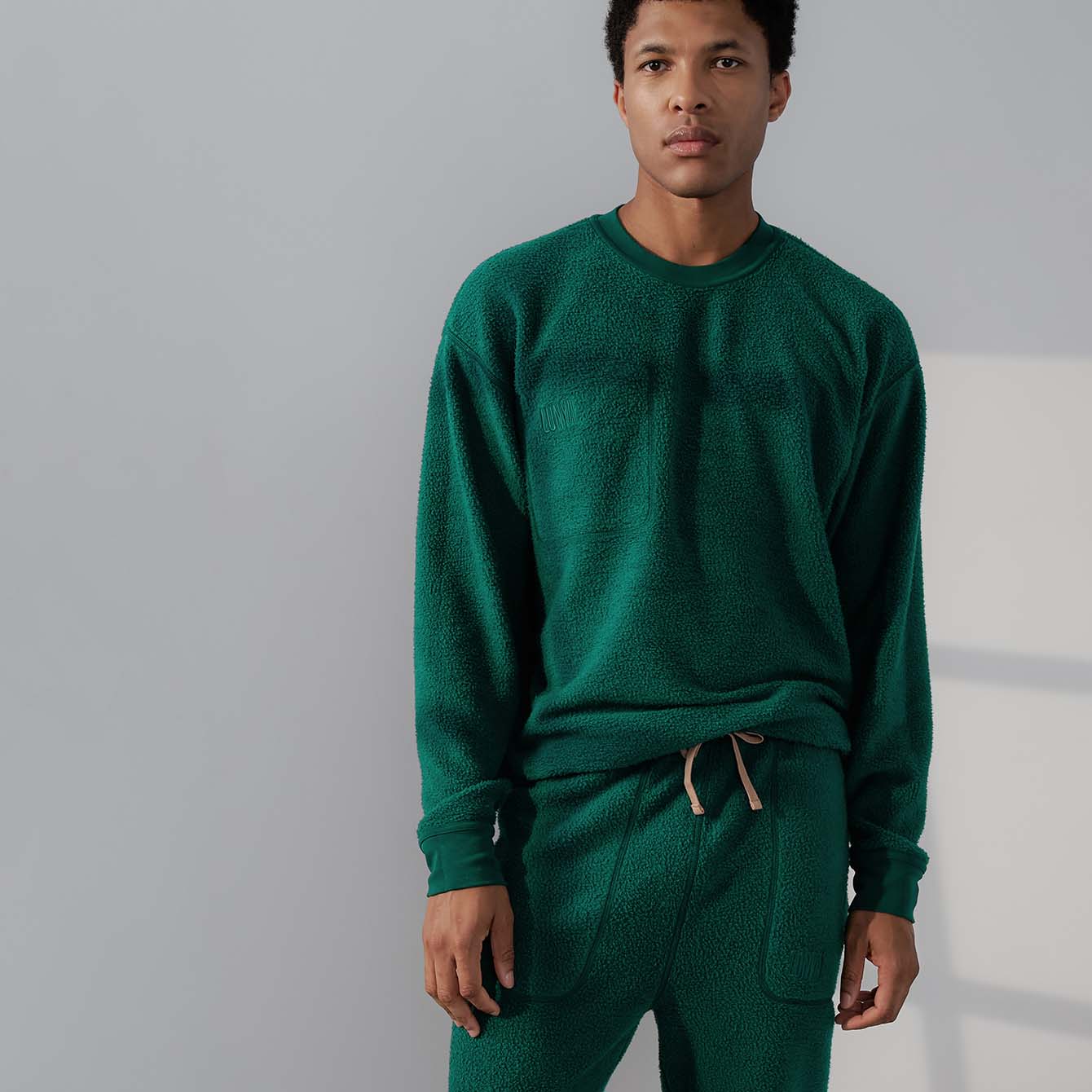 Lunya Loungewear Men's Silksweats™ Midweight Reversible Pocket Sweatshirt - #Noble Green