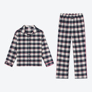 Lunya Sleepwear Men's Brushed Flannel Button Up Set - #Alpine Plaid