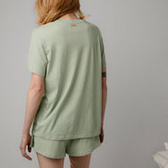 Lunya Pajamas Organic Pima Tee Short Set - #Ethereal Green