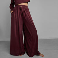 Lunya Loungewear Organic Pima Wide Leg Pant - #Calliope Wine