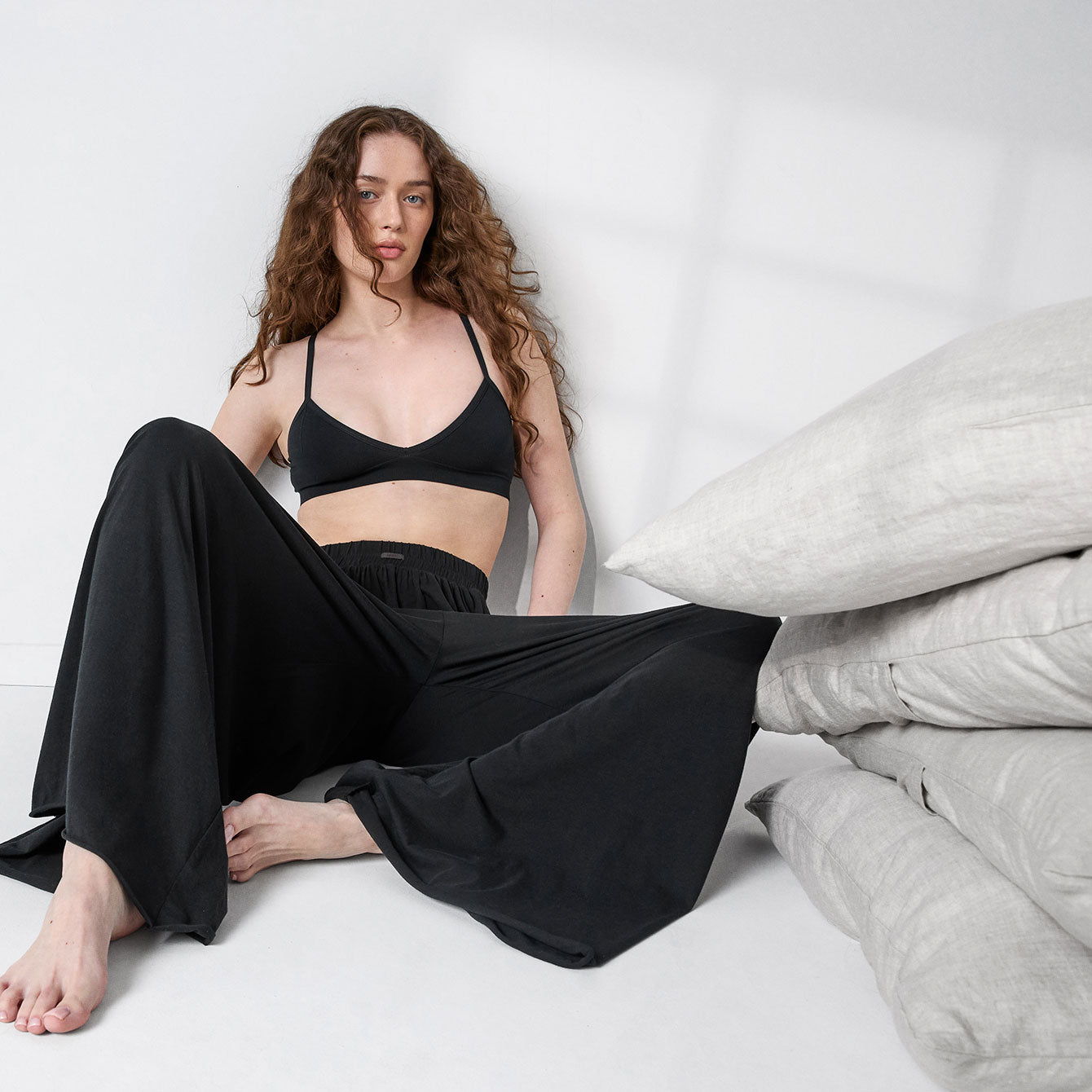 Organic Cotton Wide Leg Lounge Pants – Sandmaiden Sleepwear