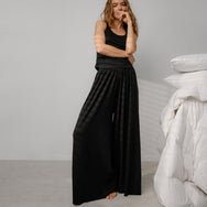 Lunya Organic Pima Wide Leg Pant - #Immersed Black