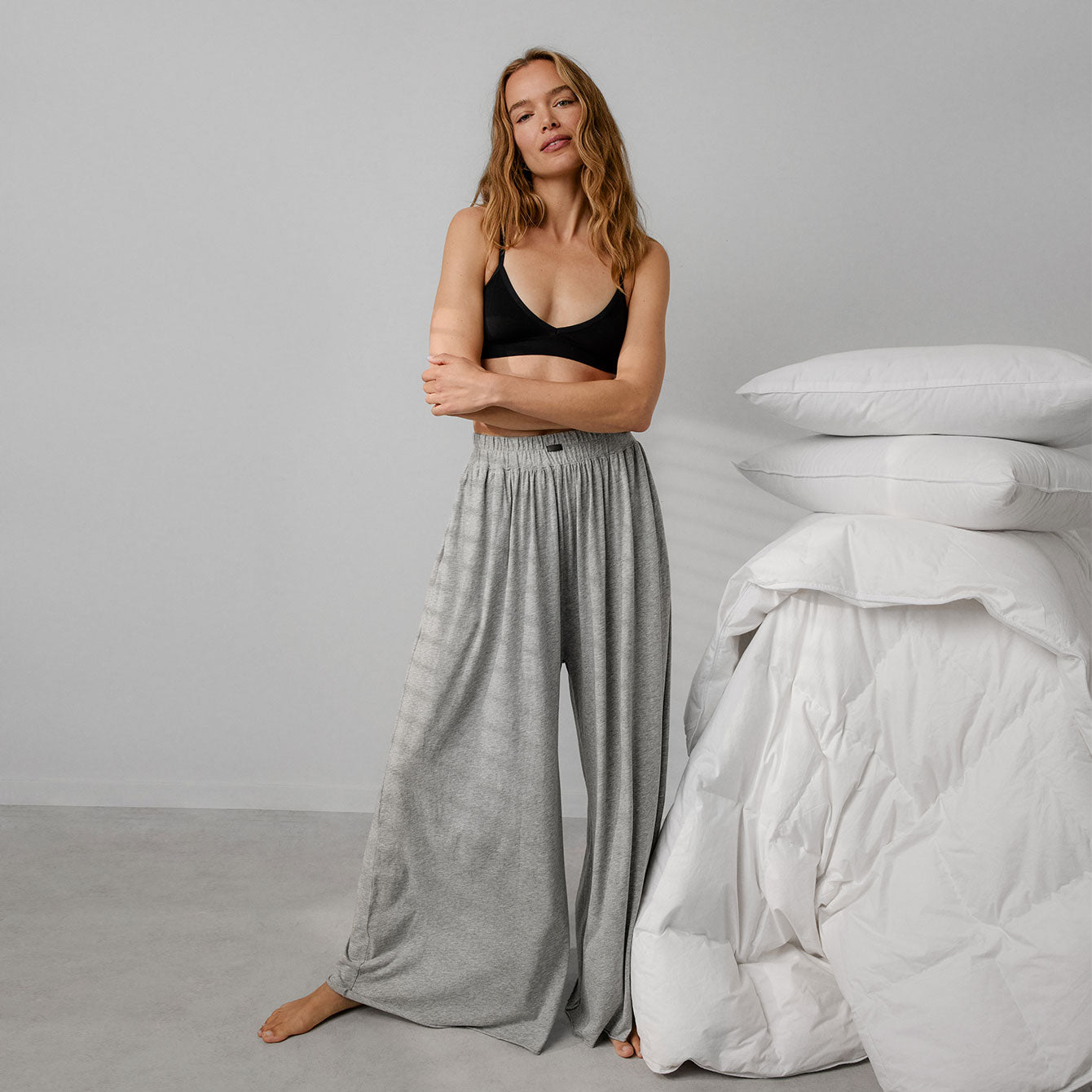 Pantalon large en Pima biologique