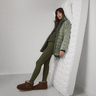 Lunya Quilted Silk Comforter Coat - #Shaded Olive/Arcadia Green