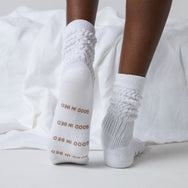 Organic Cotton Scrunch Sock - #Sincere White