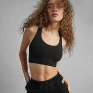 Lunya Intimates Seamless Modal Racer Bralette - #Immersed Black