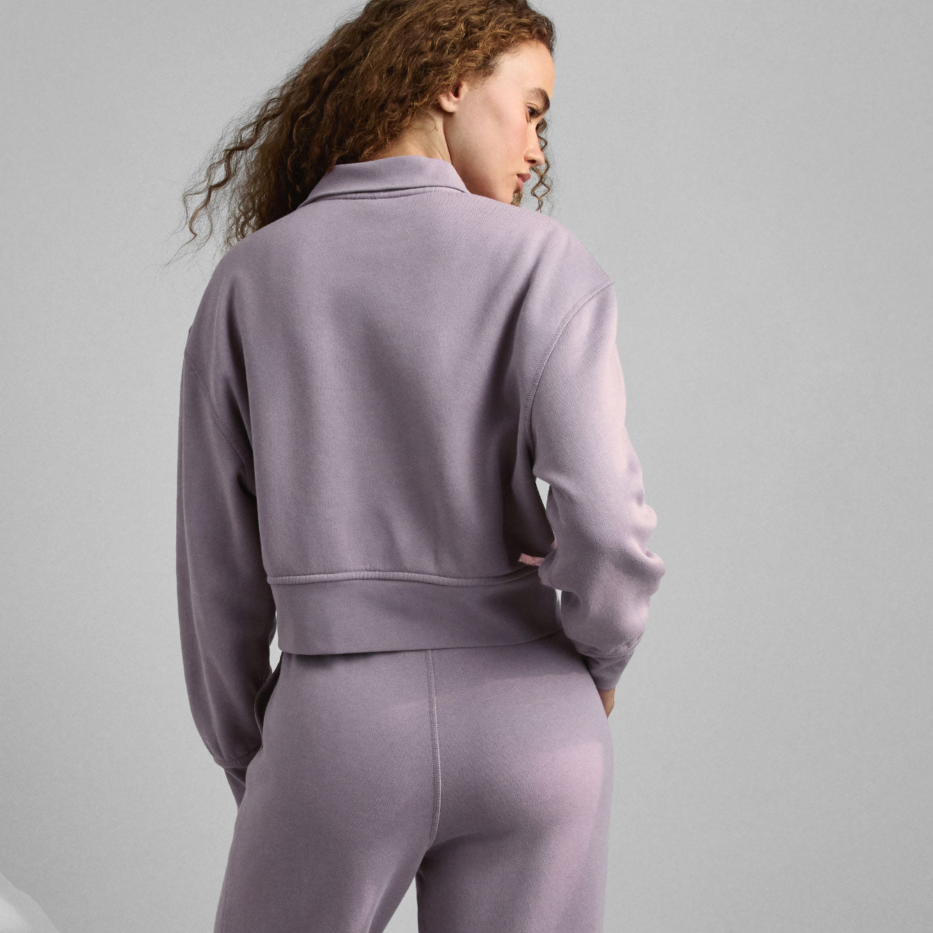 Lunya Pajamas Silksweats™ Reversible Half Zip - #Dawning Mist