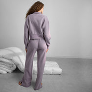 Lunya Pajamas Silksweats™ Reversible Half Zip - #Dawning Mist