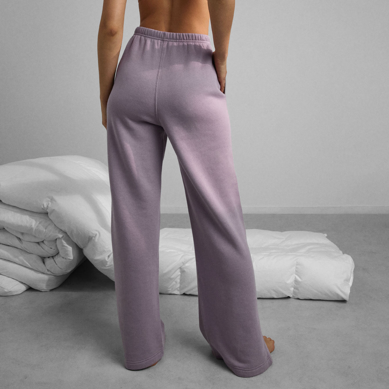 Lunya Pajamas Silksweats™ Reversible Straight Leg Pant - #Dawning Mist