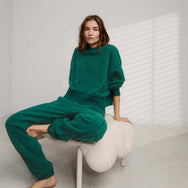 Lunya Loungewear Silksweats™ Midweight Reversible Seamed Sweatshirt - #Noble Green