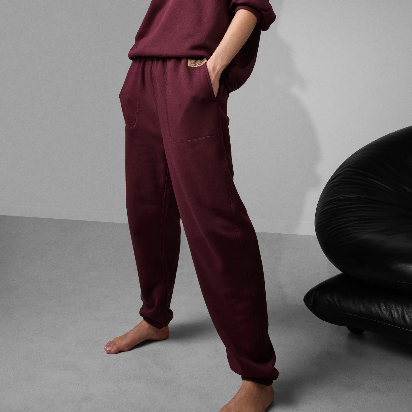 Lunya Loungewear Silksweats™ Reversible Jogger - #Calliope Wine