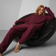 Lunya Loungewear Silksweats™ Reversible Pocket Sweatshirt - #Calliope Wine