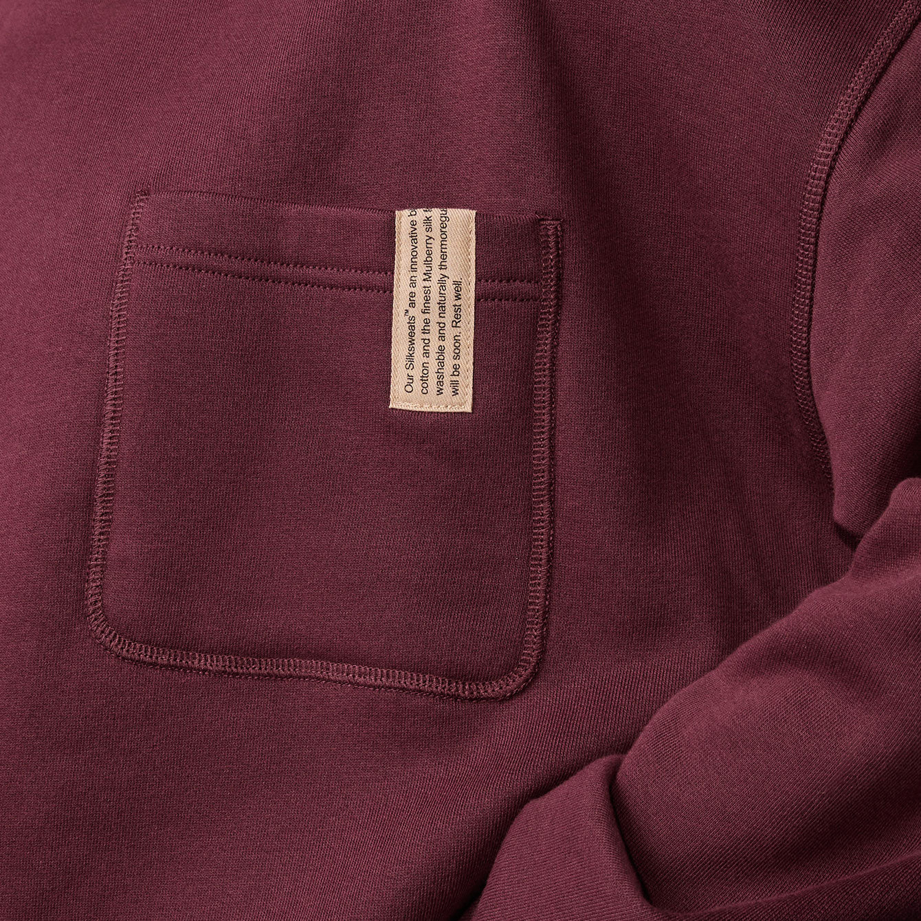 Lunya Loungewear Silksweats™ Reversible Pocket Sweatshirt - #Calliope Wine