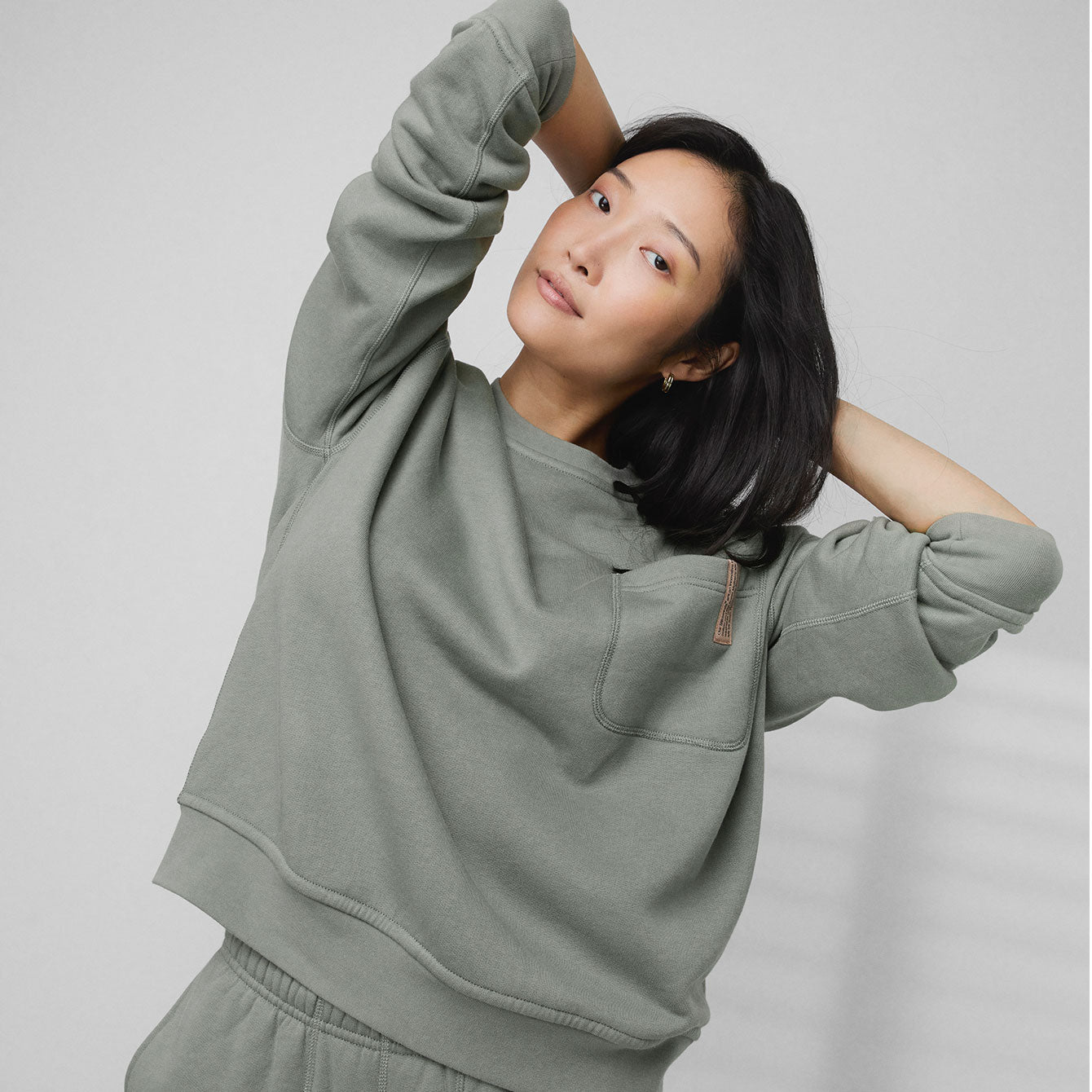 Silksweats Reversible Pocket Sweatshirt - #Shaded Olive