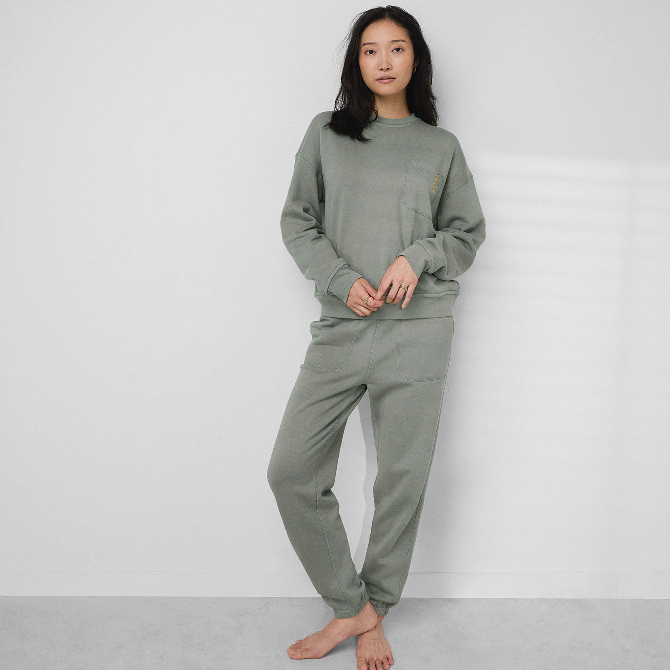 Silksweats Reversible Pocket Sweatshirt - #Shaded Olive