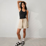 Lunya Loungewear Silksweats™ Midweight Reversible Short - #Waltzing Sand