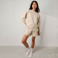 Lunya Loungewear Silksweats™ Midweight Reversible Short - #Waltzing Sand